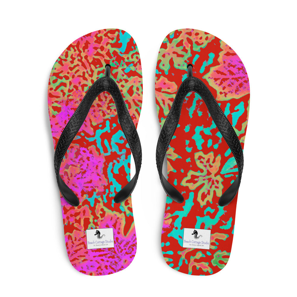 Jungle Hot Pink Flip-Flops