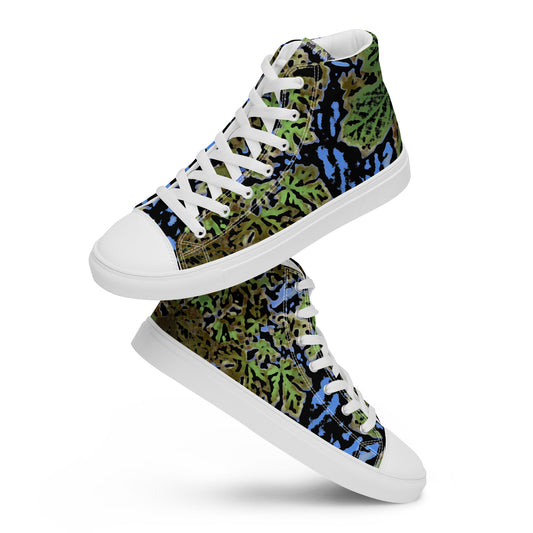 Women’s High Top Canvas Sneakers - Jungle Green